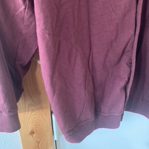 Vintage Gap Maroon Cardigan - Ribbed Crew Neck-Unique Pocket Detail-90s GorpCore - Picture 3 of 7